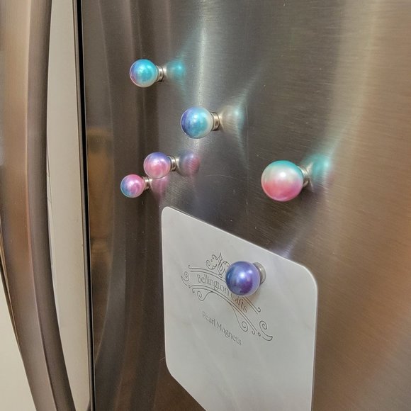 Mermaid Ombre Pearl Magnet Set - Classy & Elegant Fridge Magnets - Picture 2 of 9
